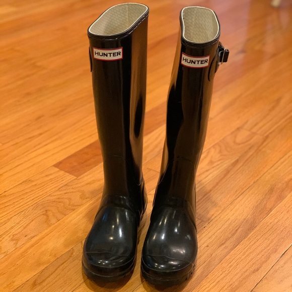 Hunter Shoes - Tall Black Hunter Rain Boots